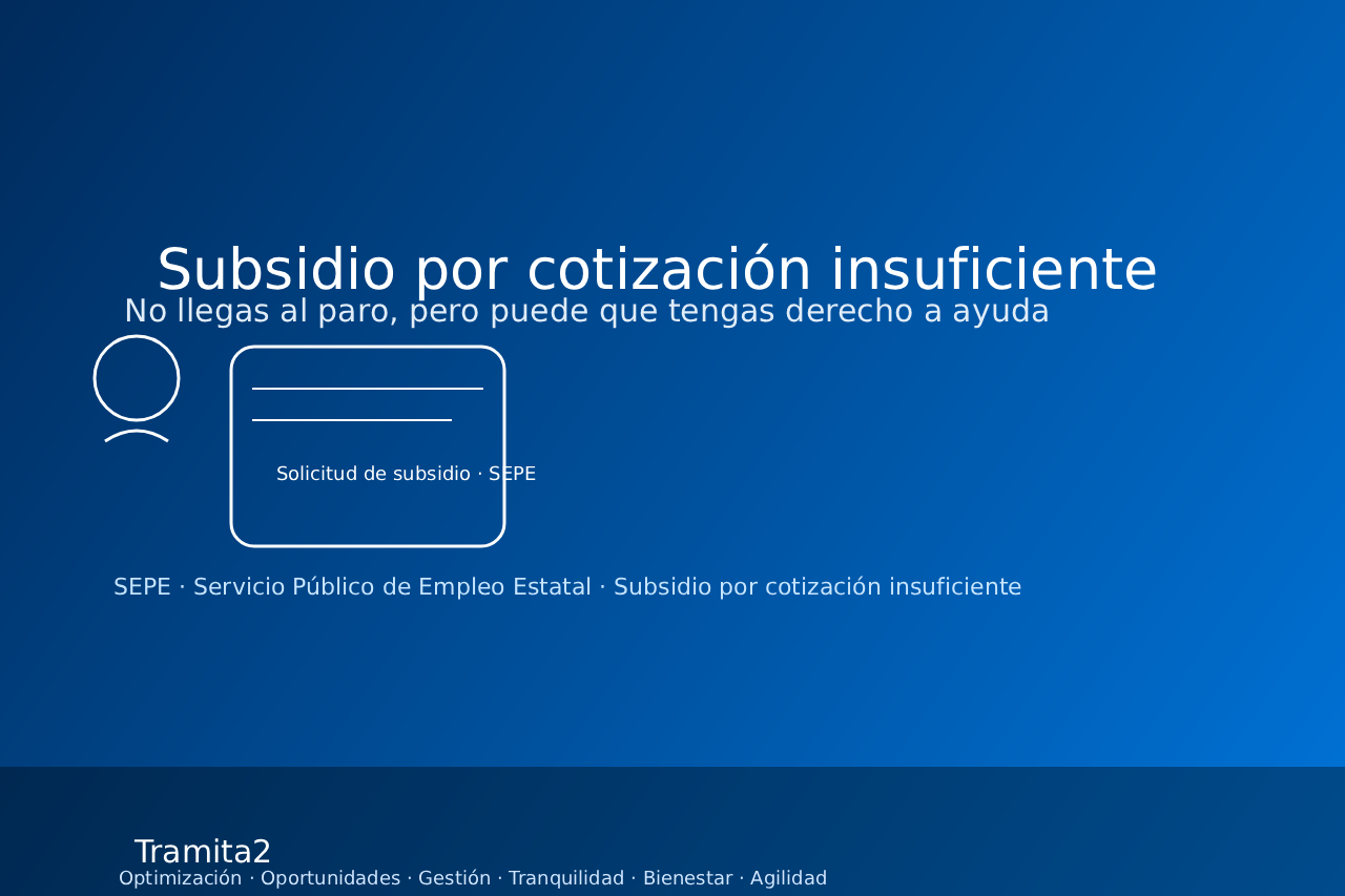 Subsidio por cotización insuficiente: no llegas a la prestación, pero no renuncies a tu ayuda